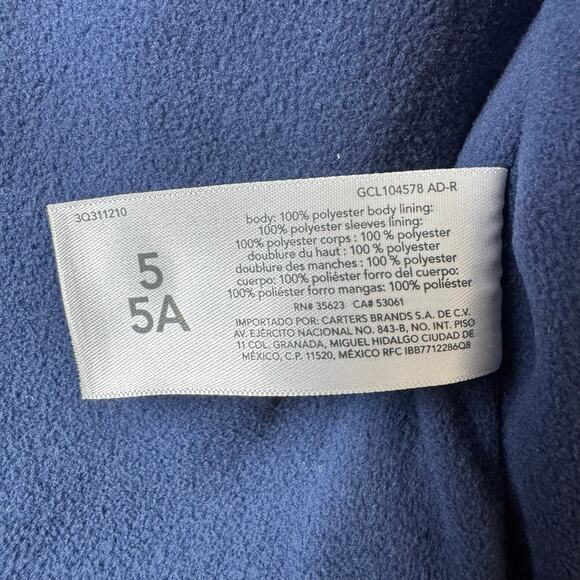 Carters Flannel Jacket Boys Sz 5 Thick Warm Plaid Western Outdoors Fall Casual - Picture 9 of 10